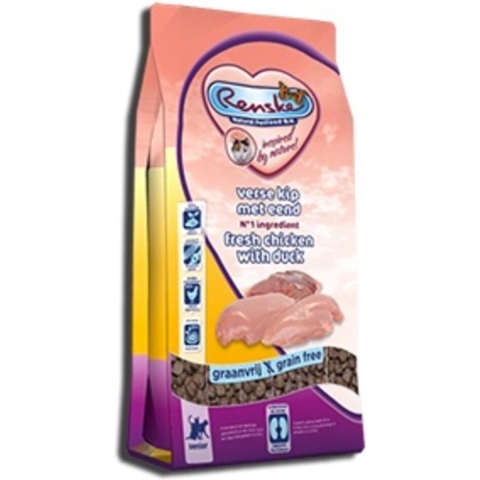 5x Renske Super Premium Kat Senior Kip&Eend 1,5 kg