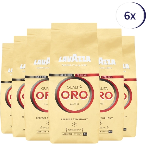 6x Lavazza Qualità Oro koffiebonen 500 gr