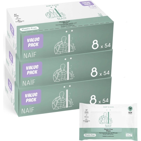 Naif Water Billendoekjes Plasticvrij 24x54 stuks