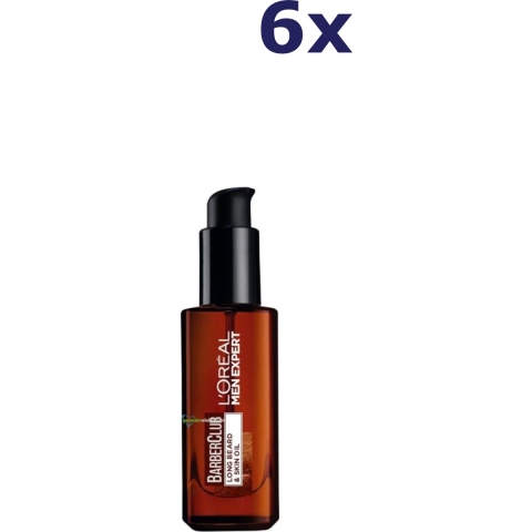 6x L'Oréal Men Expert Barberclub Baard&Gezichtsolie 30 ml