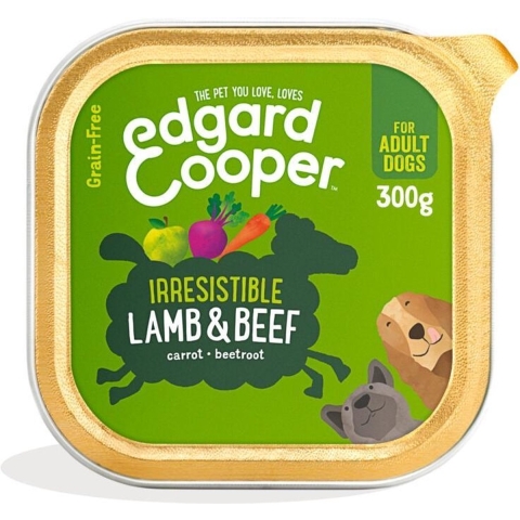 18x Edgard&Cooper Kuipje Vers Vlees Hondenvoer Lam - Rund 300 gr