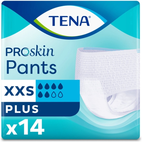 4x TENA Pants Plus ProSkin XXS 14 stuks