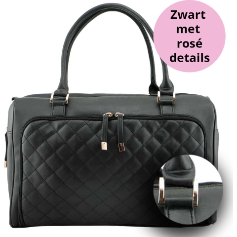 Luiertas Isoki Double Zip Quilted Black