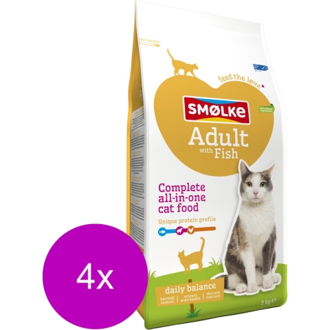 4x Smolke Kattenvoer Adult Vis 2 kg