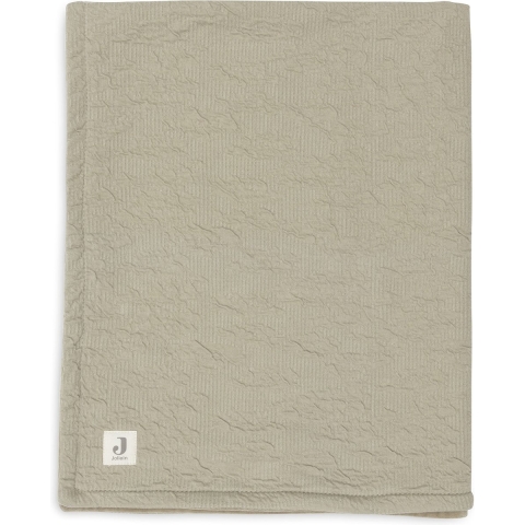 Deken Ledikant Jollein Soft Waves 100x150 Olive Green/Velvet
