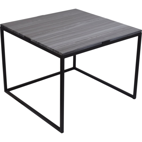LOFT42 Marble L Bijzettafel Vierkant Zwart - Metaal - Marmer