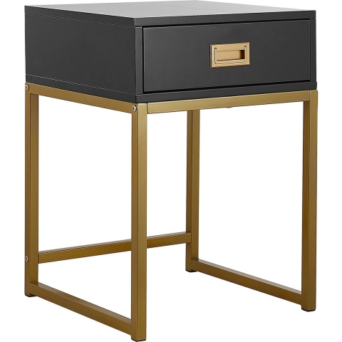 Beliani - LARGO - Bijzettafel - Zwart - MDF