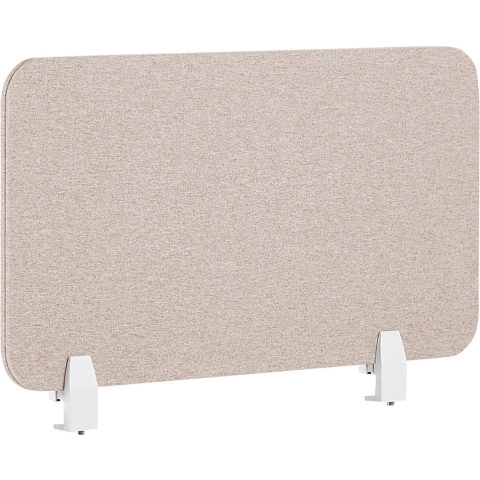 Beliani - WALLY - Bureauscherm - Beige - 80 cm - Polyester