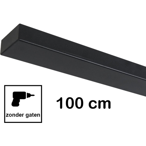 Ylumen Plafondplaat 100 x 8 cm - zonder gaten - zwart