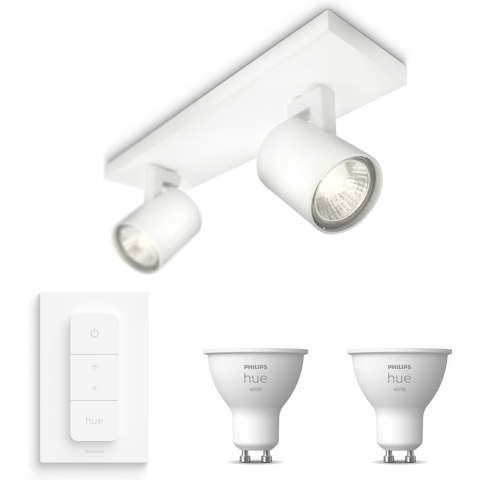 Philips Runner Opbouwspot met Hue White GU10 & Dimmer