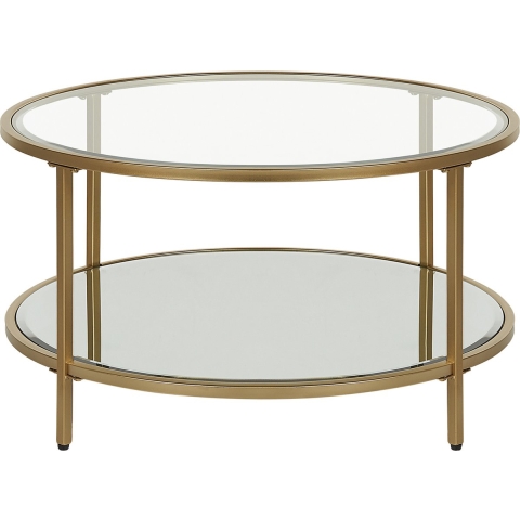 Beliani - BIRNEY - Salontafel - Goud - Veiligheidsglas