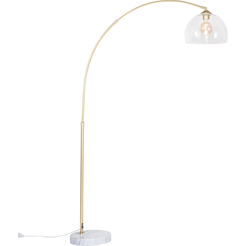 QAZQA Moderne booglamp messing met helder glas - Arc