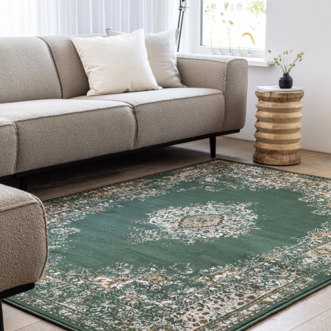 Interieur05 Vloerkleed Vintage Keshan Groen 240x330cm