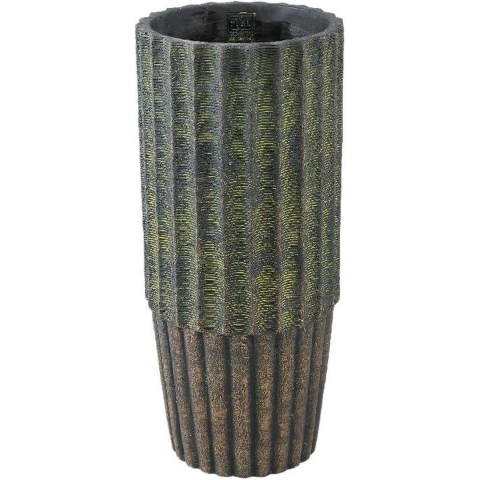 PTMD Bloempot Niki - 22x22x50 cm - Cement - Groen
