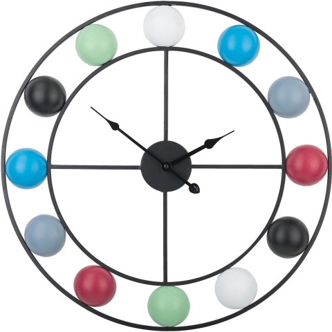 Beliani - REIDEN - Wandklok - Multicolor - IJzer