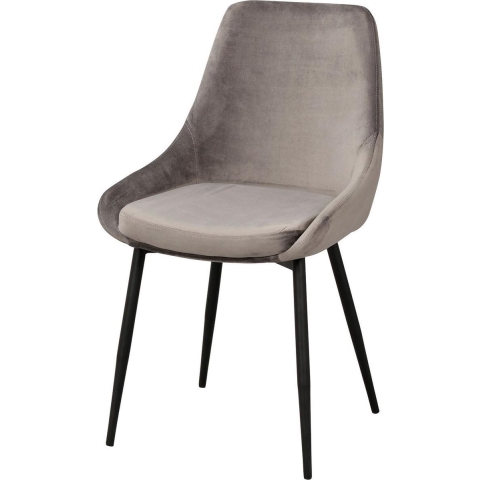 Rowico Home Sierra Velvet Eetkamerstoel Grijs