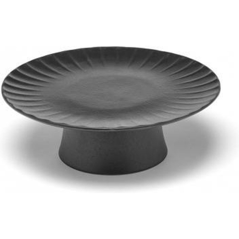 SERAX - Inku - Gebakschaal op voet M 21cm Zwart