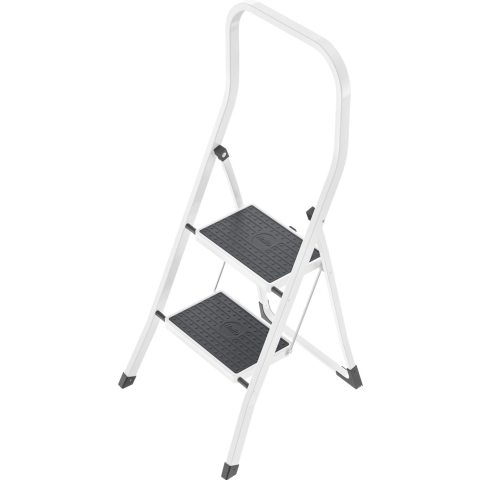 Hailo 4352-001 Huishoudtrap 2 Treden Wit/Zwart