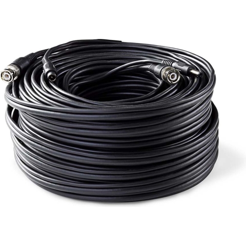 Nedis CCTVCA10BK300 Cctv-beveiligingskabel Bnc / Dc Rg59 30 M Voorgemonteerde Connectoren