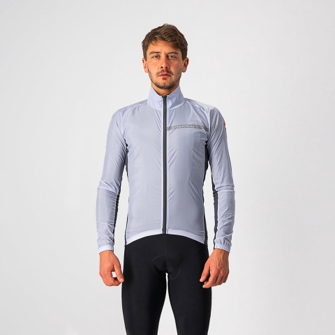 Castelli Squadra stretch fietsjack zilvergrijs heren XXL