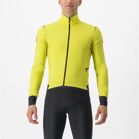 Castelli Alpha Flight RoS lange mouw fietsjack geel heren M