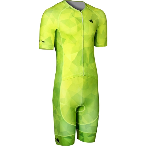 BTTLNS Typhon 2.0 NEON trisuit korte mouw Apocalyptic Yellow Green heren S
