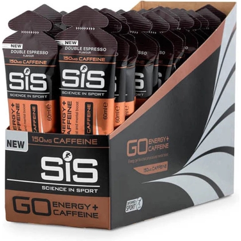 SIS GO Energy + caffeïne energiegel dubbele espresso 30 stuks