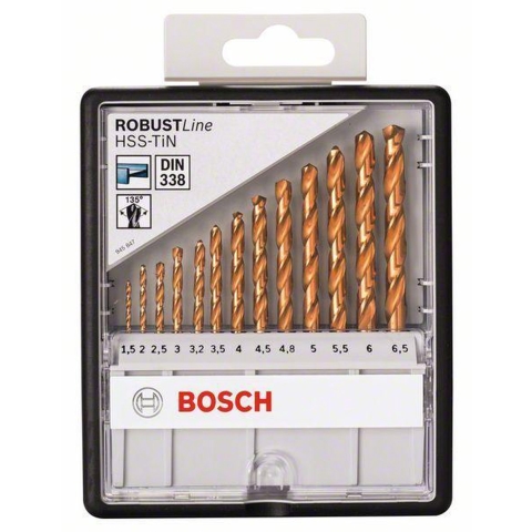 Bosch Accessoires 13-delige HSS-Tin Metaalborenset | Robustline | 2607010539 - 2607010539