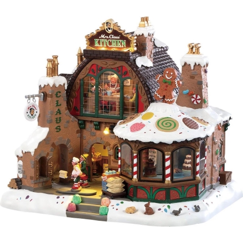 Mrs. Claus kitchen with 4.5v adaptor - LEMAX