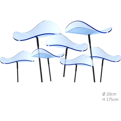 7 Stuks! Zonnevanger Lucy Blauw groot 175x20 cm - Cazador Del Sol