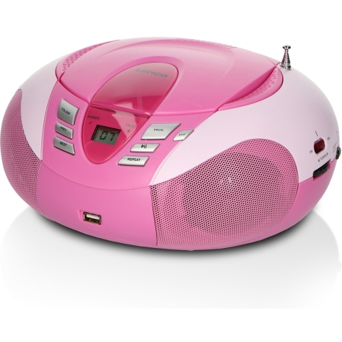 Lenco SCD37 Draagbare Radio/CD-Speler Roze