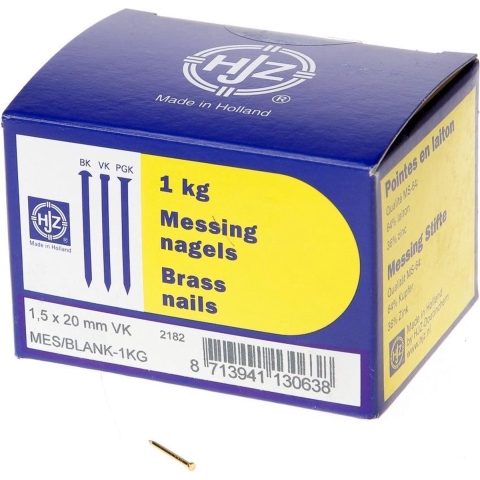 Hoenderdaal Draadnagel Messing Vk 1.5X20 | 1 kg - 8002.20.00310