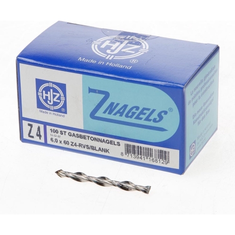 Hoenderdaal Gasbetonnagel Rvs-A2 6.0X60 | 100 stuks - 8007.30.00040