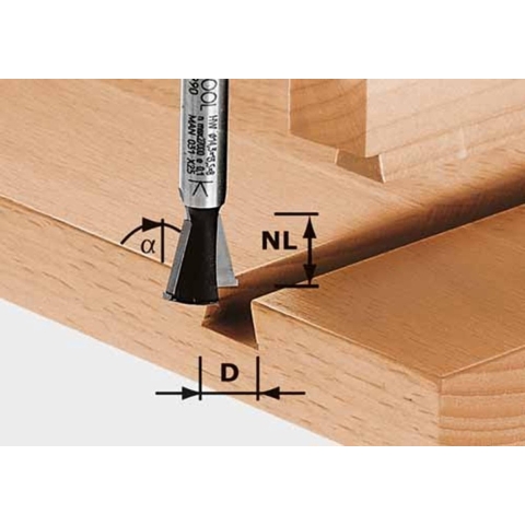 Festool Accessoires HW S8 D14,3/13,5/15° Zwaluwstaartfrees | 490990