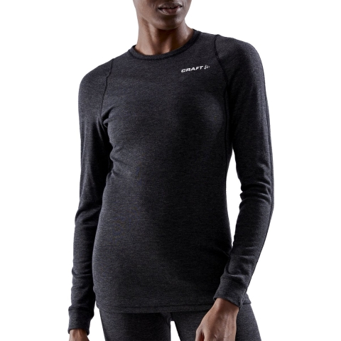 Craft Core Wool merino lange mouw ondershirt dames zwart L