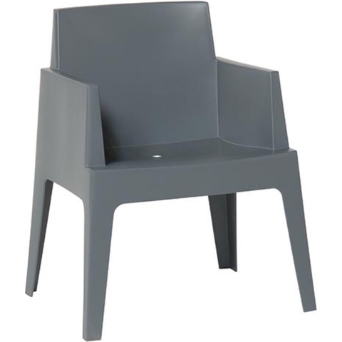 Box armstoel donker Grijs - Garden Impressions