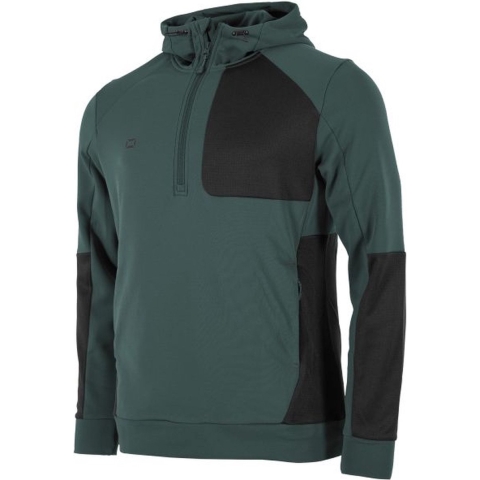 Stanno 408036 Plaza Brush Hooded Half Zip Top - Stormy Grey - XL