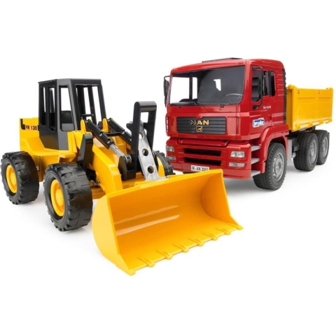 Bruder MAN TGA Kiepwagen met Shovel
