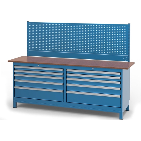 Huvema BLUE-LINE Werkbank BL 10D 2200x600x850 WB - K3641 - K3641