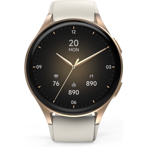 Hama Smartwatch 8900 GPS AMOLED 1.32 Goud/Beige