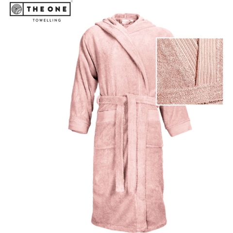 The One Towelling TH1095 Bathrobe Hooded - Salmon - L/XL