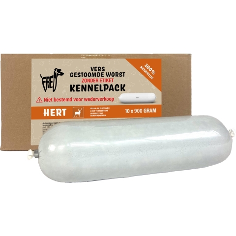 Freds Freds gestoomd vers vlees worst kennelpack hert graan en glutenvrij