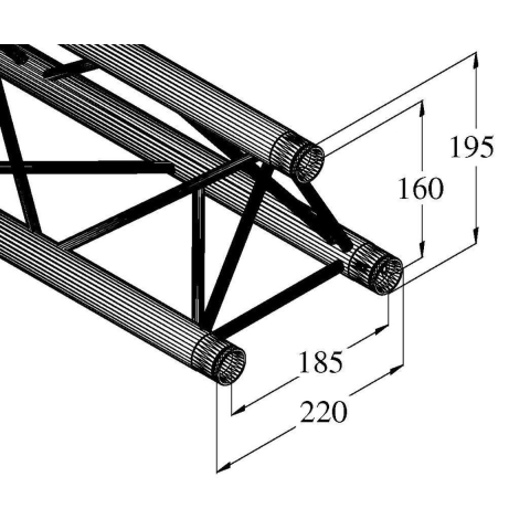 Alutruss DECOLOCK DQ3-200 Driehoek truss 20 cm