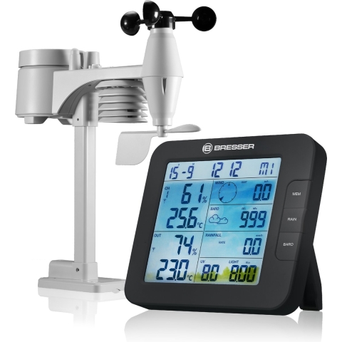BRESSER Tuya Smart Home 7-in-1 weerstation ClimateConnect (zwart)