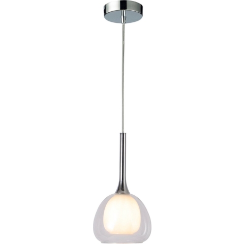 Brilliant Hadan 85570/15 Hanglamp E14 Chroom, Wit (transparant)