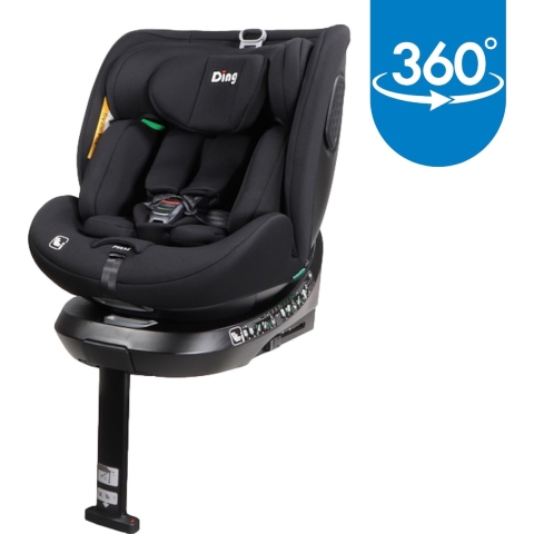 Ding Autostoel 360° Isofix en steunpoot Kai 40-150cm zwart
