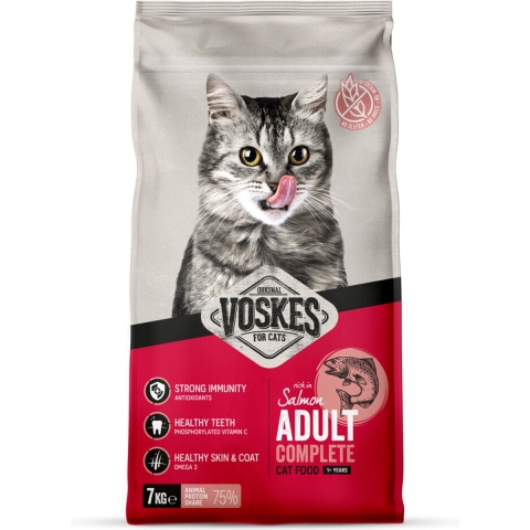 Voskes Kattenbrokken Adult Zalm 7 kg