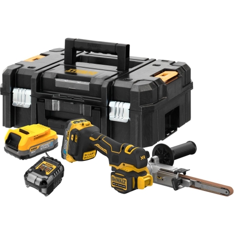 DeWalt DCM200E2T Accu stripschuurmachine 13mm 18V XR 1.7Ah POWERSTACK in T-Stak - DCM200E2T-QW