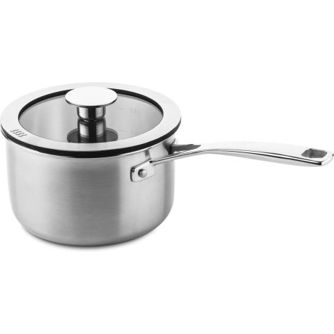 DUCQ Steelpan met deksel - Downdraft - RVS - ø 16 cm / 1.5 liter