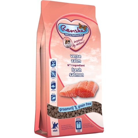 2x Renske Super Premium Kat Adult Zalm 6 kg